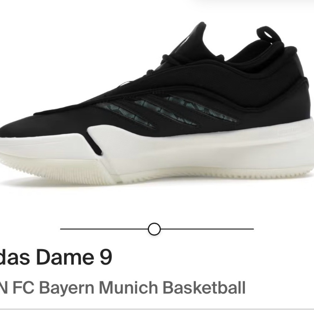 Adidas Dame 9 Black and White Athletic Shoes